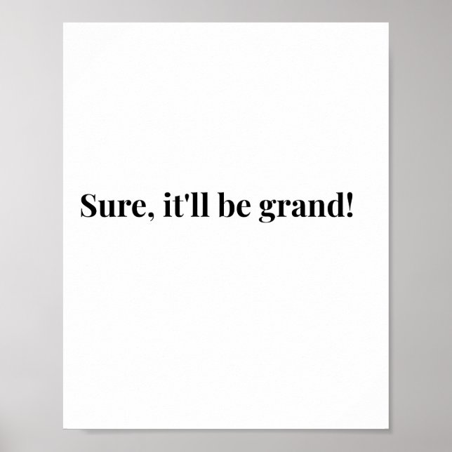 Affiche de citation irlandaise drôle moderne (Devant)