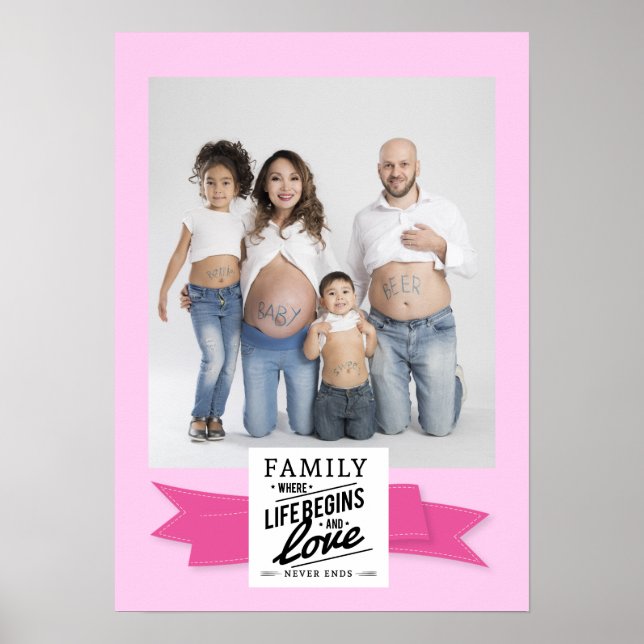 Affiche de citation moderne de photo personnalisée (Devant)