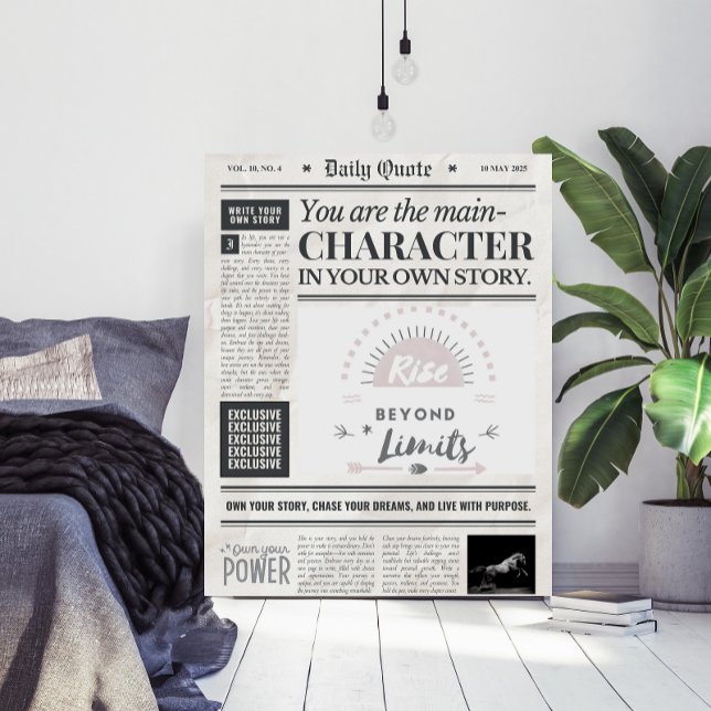 Affiche de citation motivante de style journalisti (Créateur téléchargé)