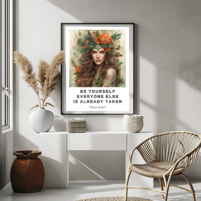 Affiche de citation motivante Sois toi-même (Be Yourself Motivational Quote Poster)
