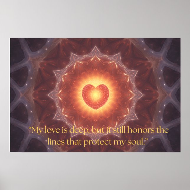 Affiche de citation motivante sur l'amour (Devant)