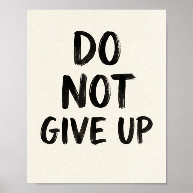 Affiche de citation Ne pas abandonner (Devant)