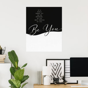 Affiche de citation noir et blanc – Mur minimalist