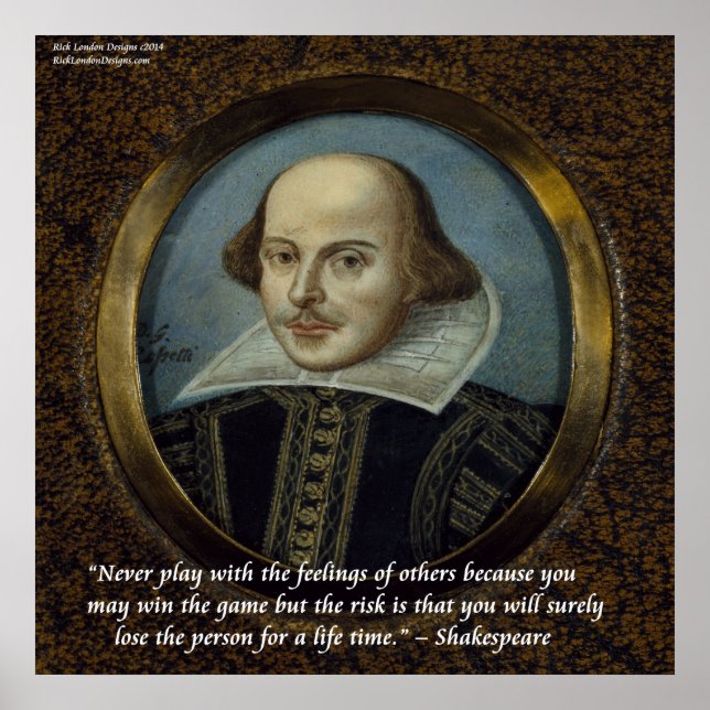 Affiche de citation Shakespeare & Sentiments (Devant)