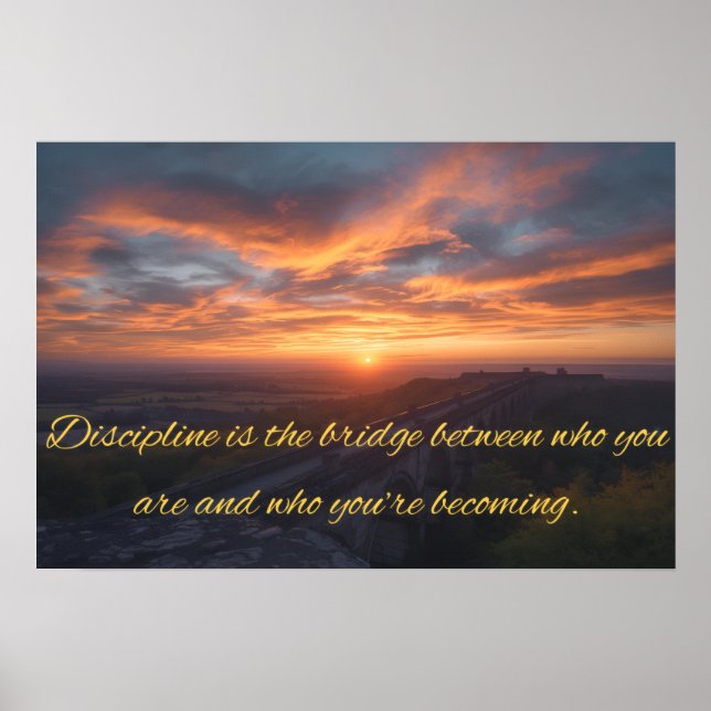 Affiche de citation sur la discipline (Devant)