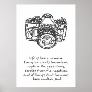Affiche de citation sur la vie comme un appareil p
