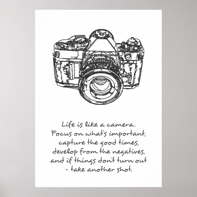Affiche de citation sur la vie comme un appareil p (Devant)
