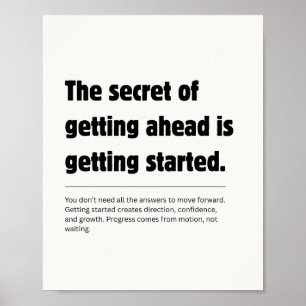 Affiche de citation sur le secret du succès