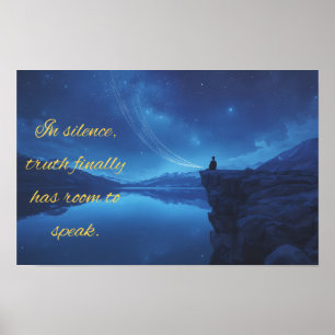 Affiche de citation sur le silence