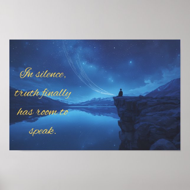 Affiche de citation sur le silence (Devant)