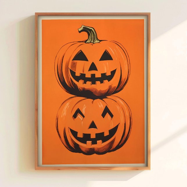 Affiche de citrouille d'Halloween Affiche de récol (Créateur téléchargé)
