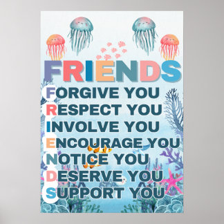 Affiche de classe : amis