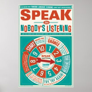 Affiche de classe en langue étrangère (Parlez comm