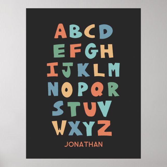 Affiche de classe personnalisée ABC Alphabet moder (Devant)