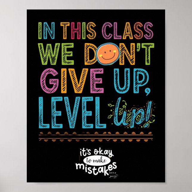 AFFICHE DE CLASSE POUR PASSER AU NIVEAU SUPÉRIEUR (Devant)