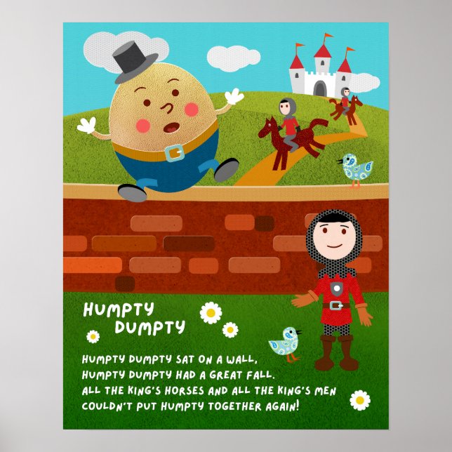 Affiche de classe sur la comptine Humpty Dumpty (Devant)