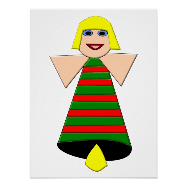 Affiche de cloche d'ange de Noël (Devant)