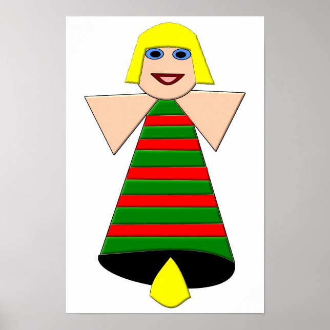 Affiche de cloche d'ange de Noël (Devant)
