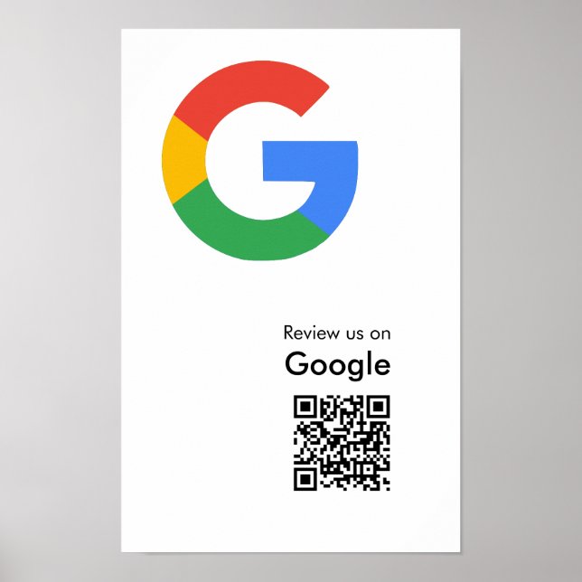 Affiche de code QR de révision Google moderne et t (Devant)