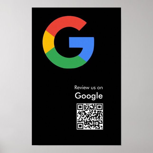 Affiche de code QR de révision Google moderne et t (Devant)
