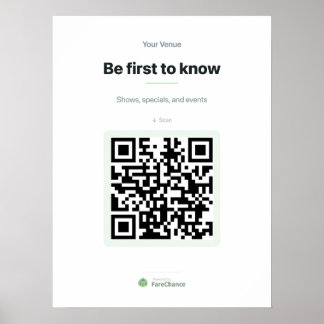 Affiche de code QR pour restaurants et magasins, 1