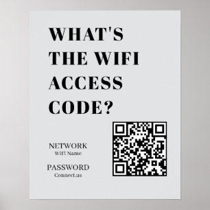 Affiche de code QR WiFi pour connexion facile au r