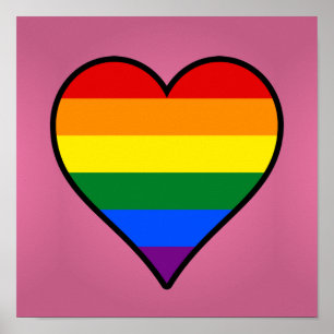Affiche de cœur de fierté LGBT