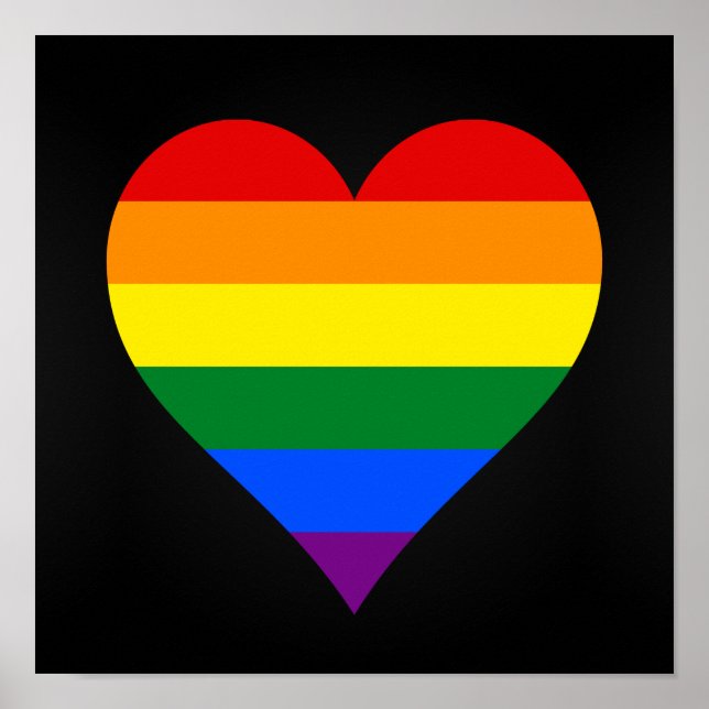 Affiche de coeur LGBT (Devant)
