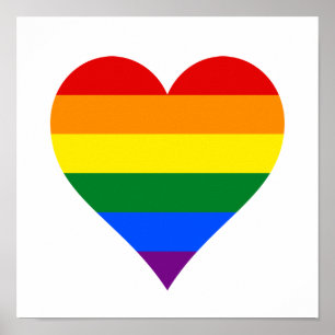 Affiche de coeur LGBT