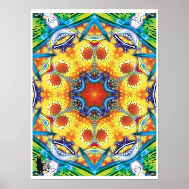 Affiche de collage cinétique de kaleidoscope de Ba (Devant)