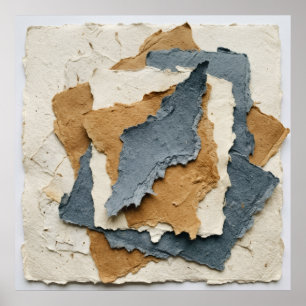 Affiche de collage de papier en couches