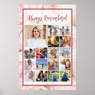 Affiche de collage de photos de souvenir avec des