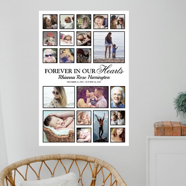 Affiche de collage photo commémorative (Créateur téléchargé)