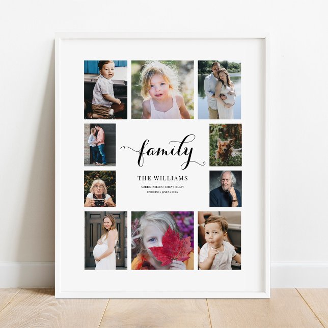 Affiche de collage photo personnalisée au nom de f (Créateur téléchargé)
