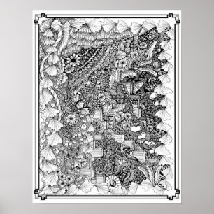 Affiche de coloration "Marches d'art"