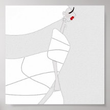 Affiche de coloriage Glamour de style moderne Miss