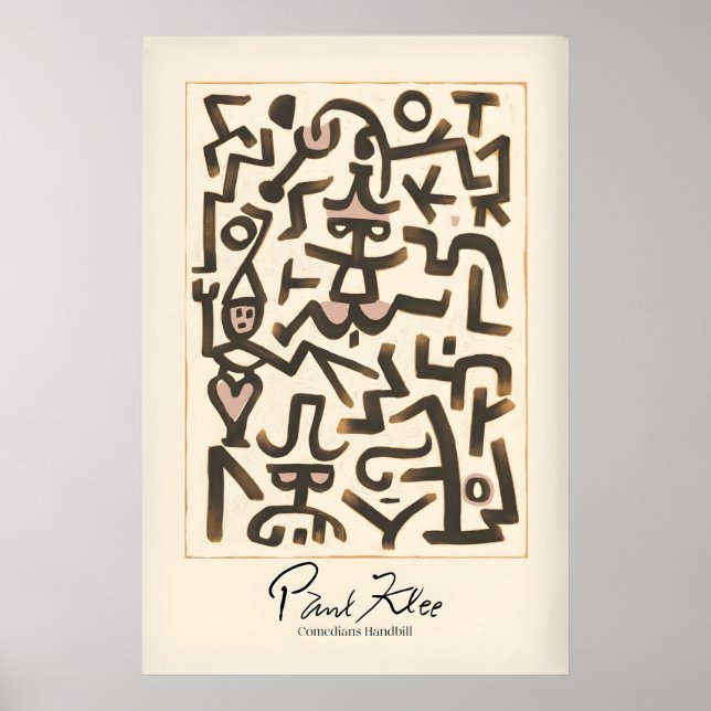 Affiche de comédiens de Paul Klee Figures abstrait (Devant)