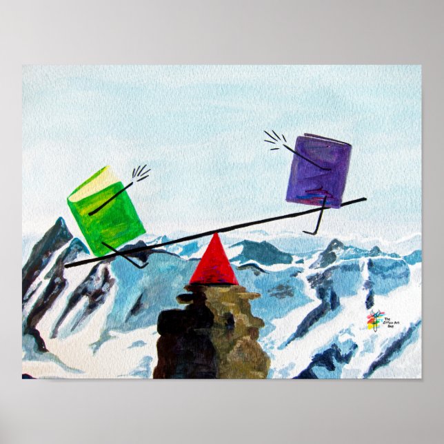 Affiche de comptabilité Art Équilibrer les livres (Devant)