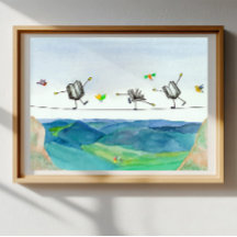 Affiche de comptable Artiste sur une corde raide É