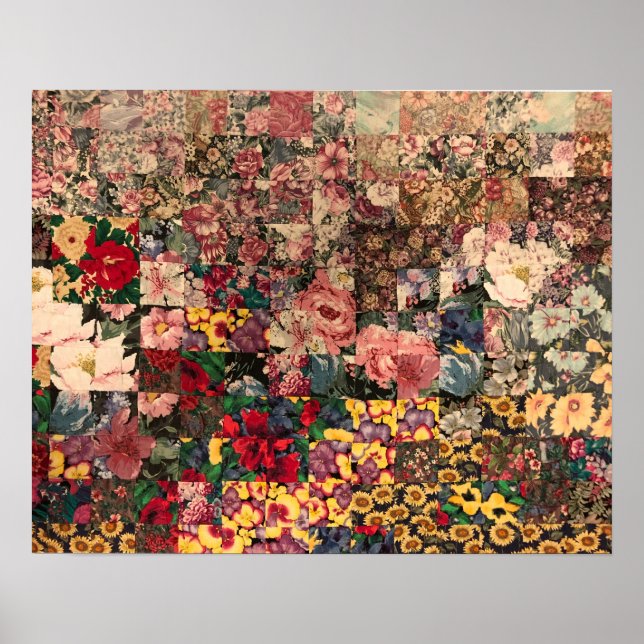 affiche de conception de courtepointe aquarelle (Devant)