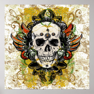 Affiche de conception de crâne