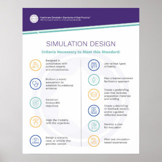 Affiche de conception de simulation
