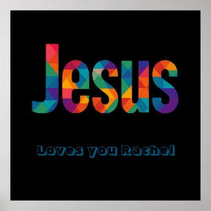 Affiche de conception géométrique de Jésus