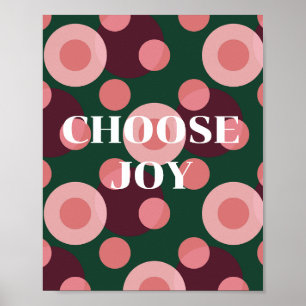 Affiche de conception rétro, choisissez la joie