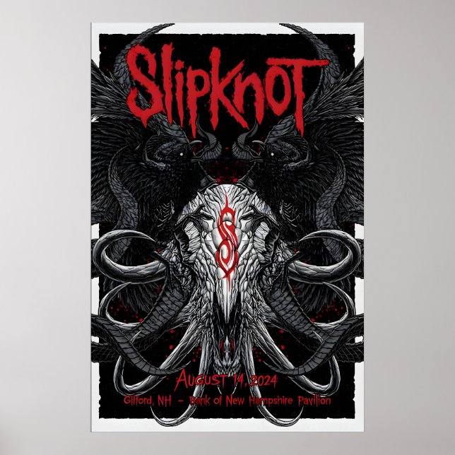 Affiche de concert de reproduction Slipknot mate A (Devant)