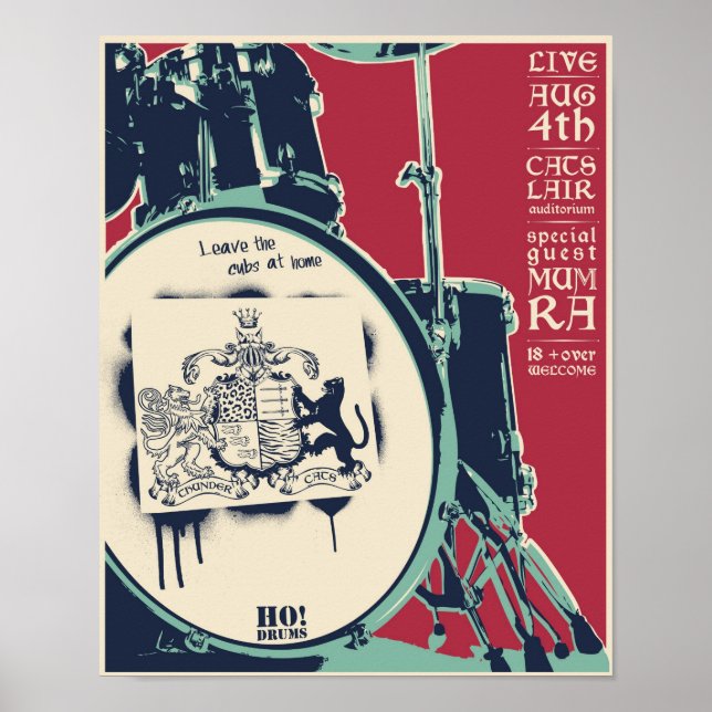 Affiche de concert de T-cats (Devant)