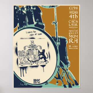 Affiche de concert de T-cats - bronze