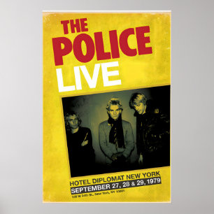 Affiche de concert de The Police Live Hotel Diplom