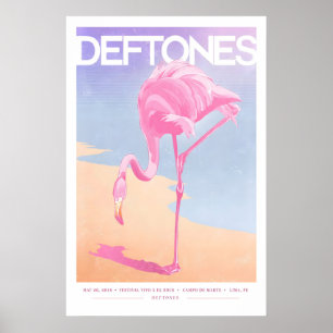 Affiche de concert Deftones Pink Flamingo Impressi