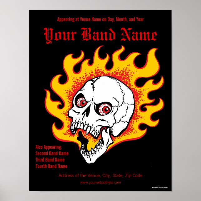 Affiche de concert personnalisable (Devant)